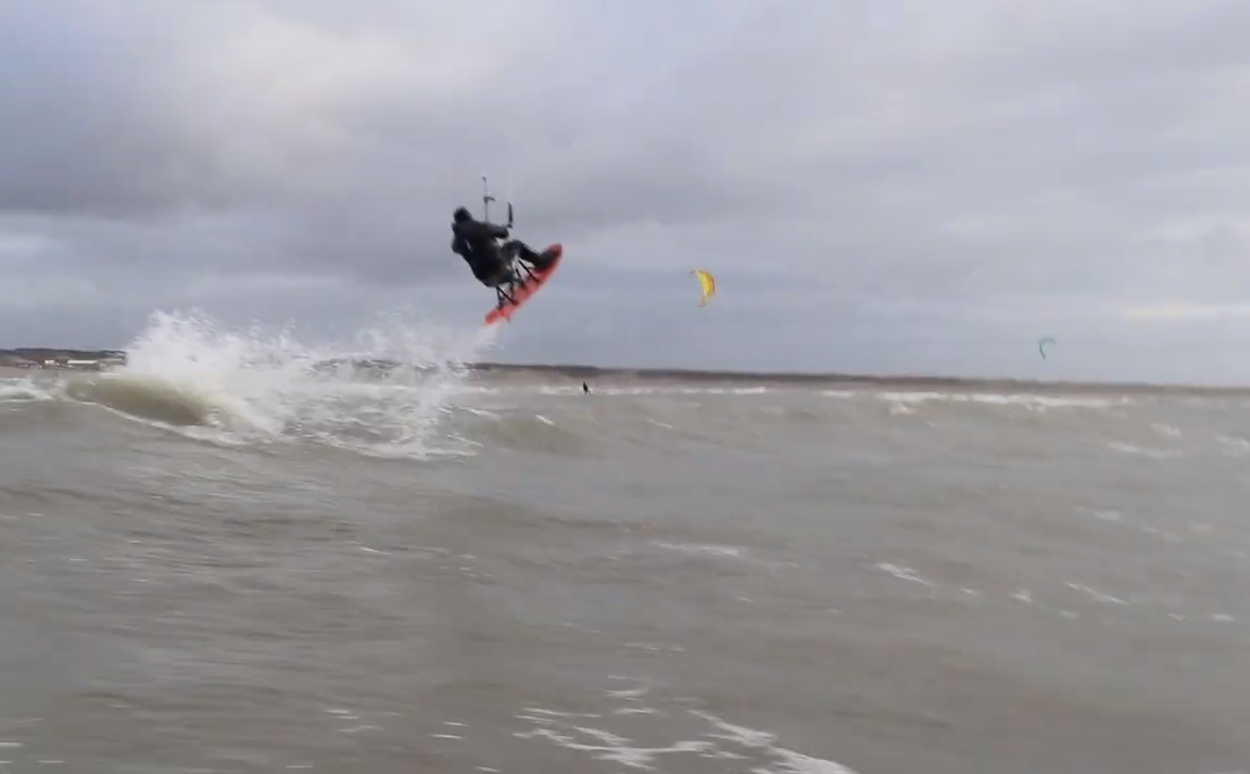 Specifieke kitesurf actie