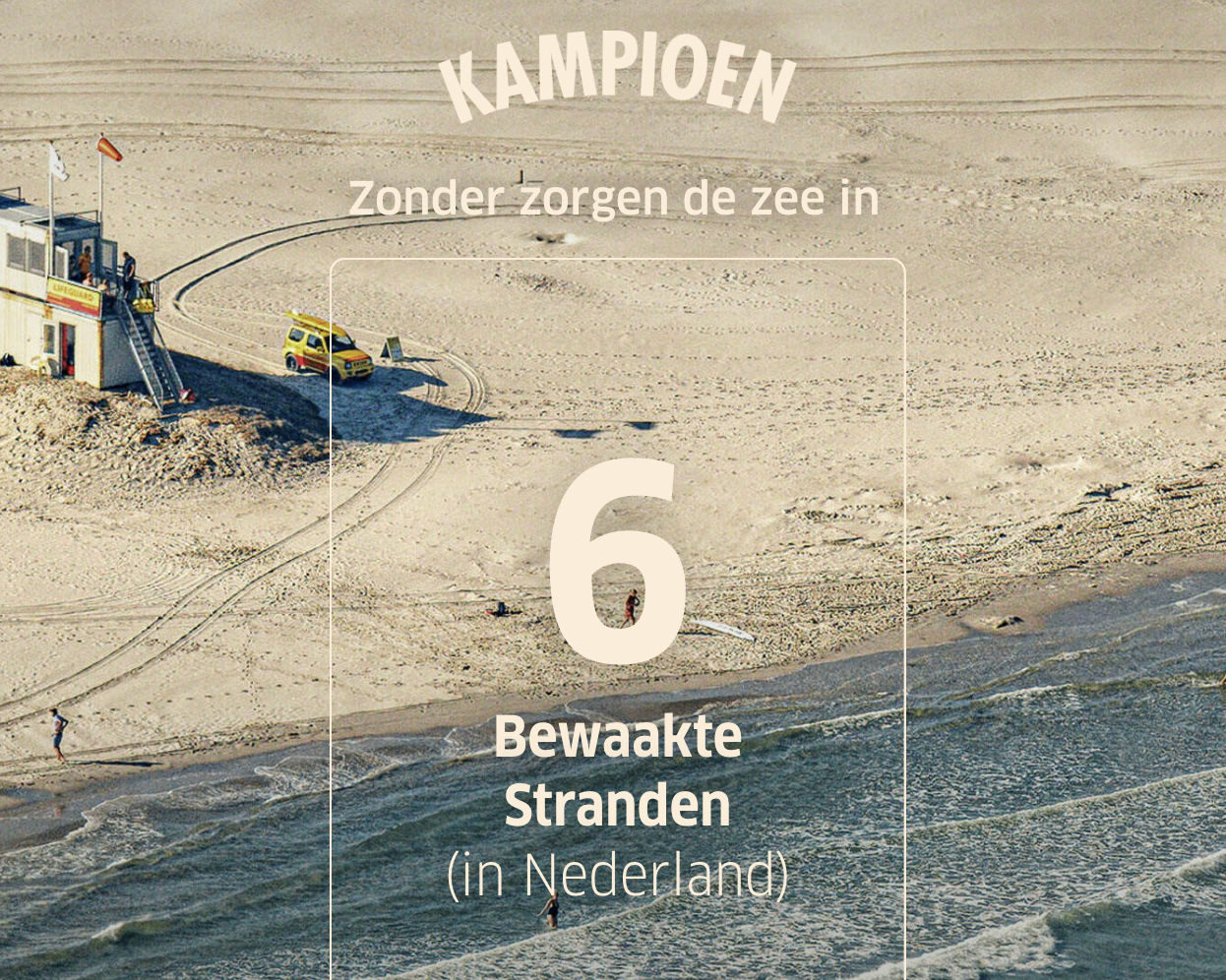 Zonder zorgen de zee in