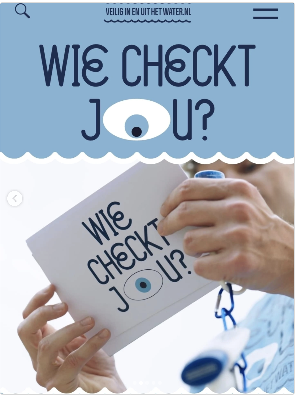 Wie Checkt jou?  Veilig in en uit het water!